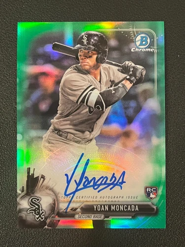 Yoan Moncada 2017 Bowman Chrome Rookie RC Auto Green /99 White Sox