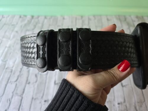 Cinturón Dutyman Cuero 1021 Talla 26 Multi Accesorios Cesta Tejido Negro - Imagen 4 de 6