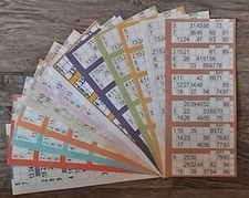 BINGO TICKETS COWELLS ARROW CLASSIC SERIES BINGO TICKETS - 12 COLOURS OF FLYERS