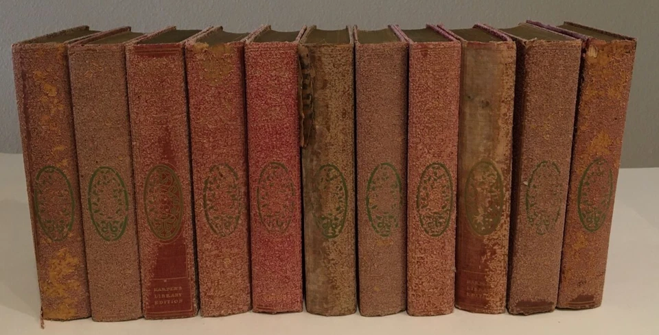 Mark Twain Book Set CLASSIC COLLECTION HARPERS LIBRARY EDITION 11 Hardbacks 1903 - Image 2 of 4