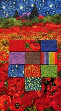 Timeless Treasures 12 Fat Quarter Bundle with 24" Panel