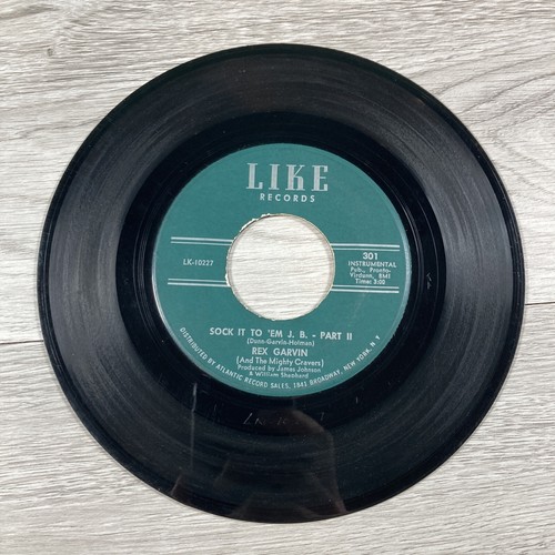 Rex Garvin Sock It To ‘em J. B. Part 1 & 2 I II 45 RPM Like Records 7” Vinyl - Picture 4 of 6