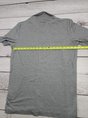 Travis Mathew Shirt Grey Stripes Large Short Sleeve Polo N3 - Picture 2 of 6