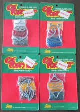 EZE Form Kit w Crystals Lot 4 Christmas Ornaments Stained Glass Look ~ Vintage