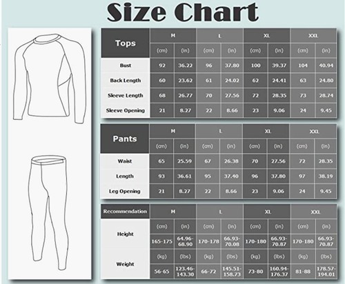 SKYSPER Men's cycling sets Long Sleeve Base Layer Compression - Picture 2 of 10