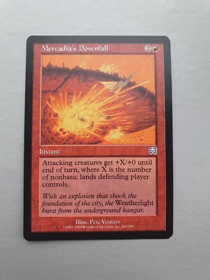 Mercadia's Downfall, MTG Mercadian Masques (1999) Uncommon Red Instant NM