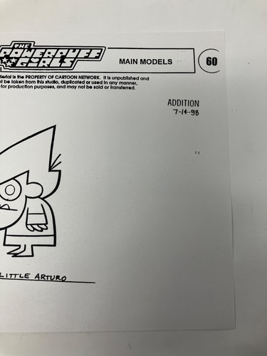 Cartoon Network Powerpuff Girls Production Copy Little Arturo - Picture 2 of 3