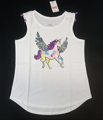 NWT Justice Kids Girls Size 8 10 or 12 Pink Tie Dye Logo /& Unicorn Tank Top Lot
