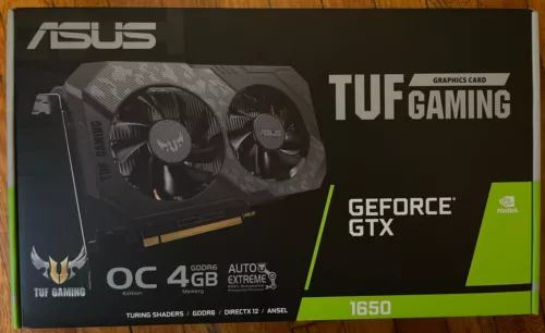 ASUS TUF NVIDIA GeForce GTX 1650 OC Edition 4GB GDDR6 Graphics Card NEW IN HANDS