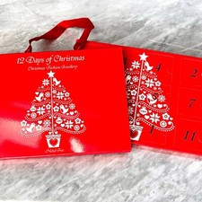 Advent Christmas Calendar Necklace, Bracelet, Stud Earrings Jewelry Gift set