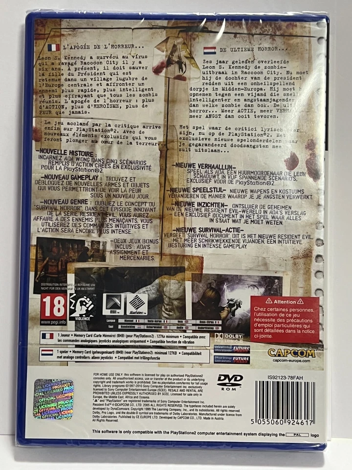 Sony Playstation 2 PS2 - Resident Evil 4 - PAL FR - Neuf New - Capcom - Photo 2/3