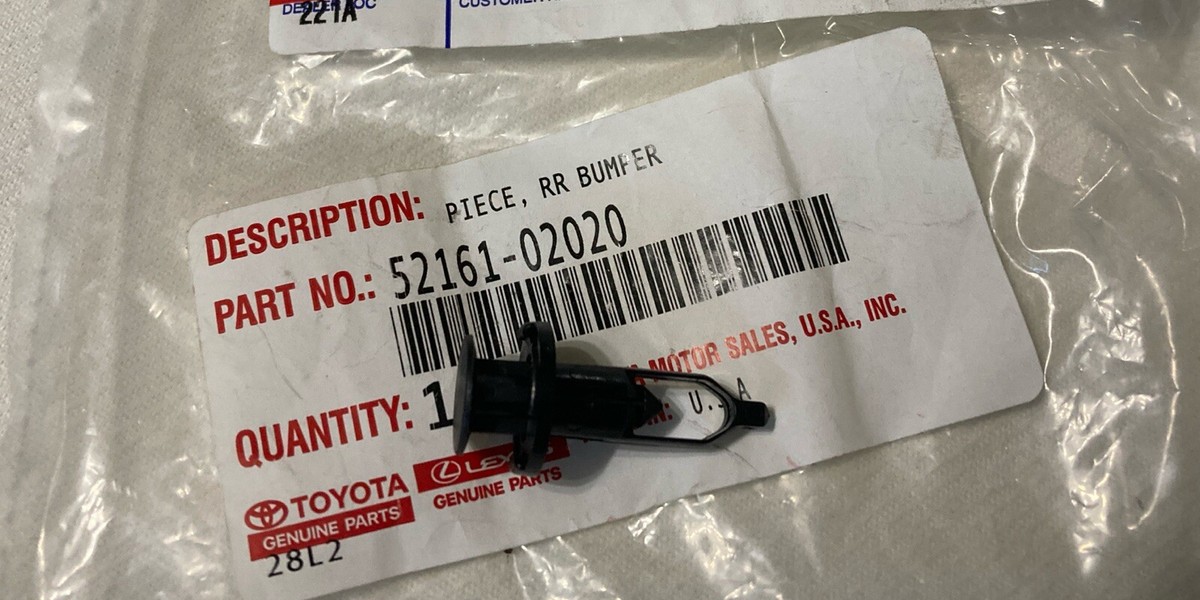 GENUINE OEM TOYOTA LEXUS 1994-2024 BUMPER CLIP ONE PIECE RR BUMPER