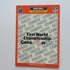 1989 Pro Set Super Bowl Card Super Bowl 1 Green Bay Packers #1