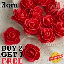500PCS Foam Roses 3cm Artificial Foam Flower Heads DIY Rose Bear Decor Gift UK