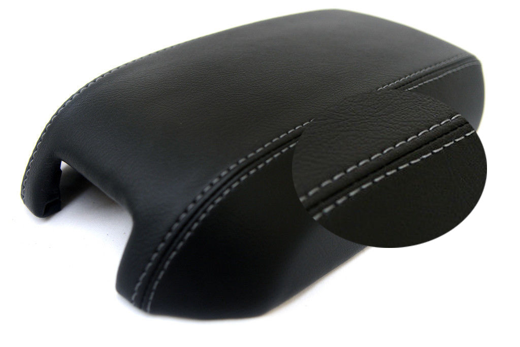 2007-2016 GMC Acadia Enclave Console Armrest Leather Synthetic Cover Gray | Front | Gmc-Aca-0716