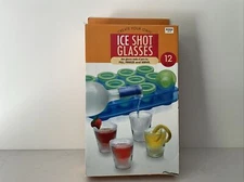 Ice Shot Glasses Mold Tray Makes 12 Small Glasses For Party BBQ Cocktails Cheers
