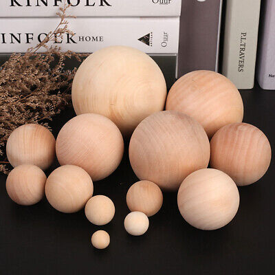 Natural Wooden Craft Wood Balls Sphere Round Craft Supplies 6mm to 75mm Diameter