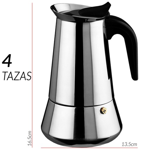 CAFETERA ITALIANA ACERO INOXIDABLE APTO INDUCCION EXPRESSO CLASICA MOKA COFFEE - Imagen 8 de 11