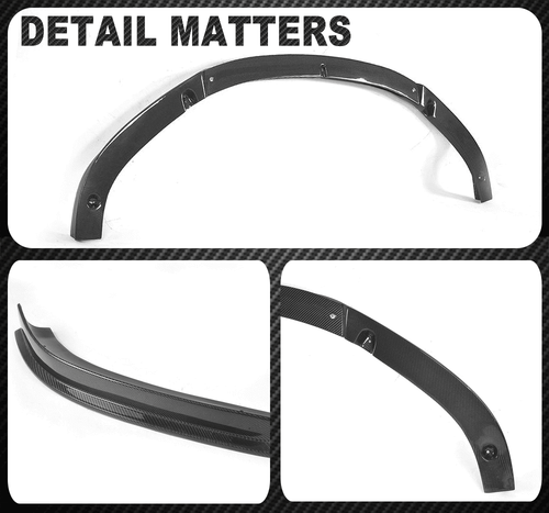 Fit For Tesla Model S 2016-2020 Real Carbon Fiber Front Bumper Lip Chin Spoiler - Picture 13 of 13
