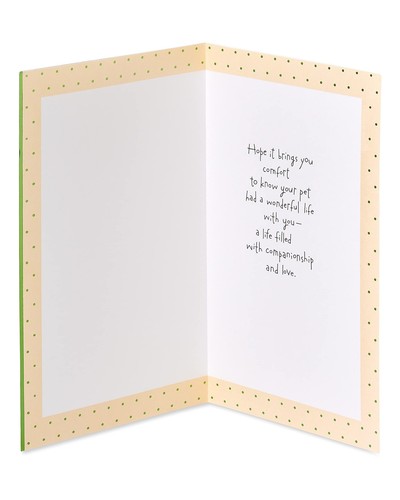 American Greetings Pet Sympathy Card Our Animals Are Our Family - Picture 2 of 7