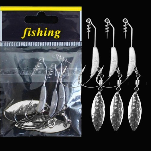 5 pz maschere barbute manovella ganci cucchiaio verme gancio esca da pesca gancio filatore - Foto 2 di 16