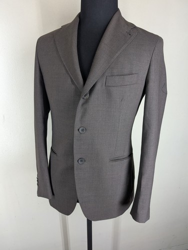 Berg & Berg Recent Made In Italy Pure Wool Brown Blazer -US Size 40 R-NEAR MINT - Picture 7 of 15