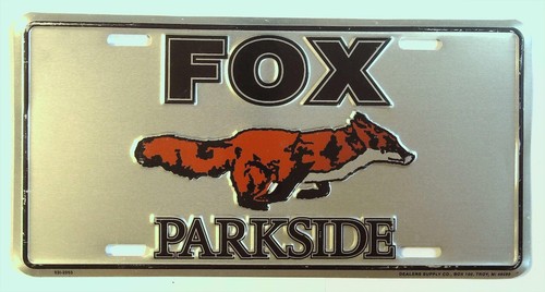 Placa de matrícula anuncio Fox Parkside concesionarios de automóviles Knoxville TN #1 de colección q - Imagen 1 de 2