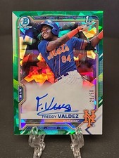 2021 1st Bowman Chrome Sapphire Freddy Valdez Autograph Auto 29/50 Rookie RC