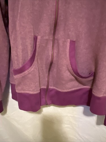 Columbia Mujer Grande Jaspeado Dos Tonos Púrpura Cremallera Completa Sudadera con Capucha - Imagen 6 de 13