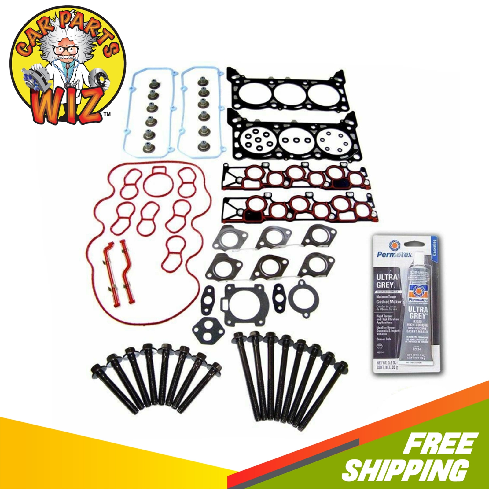 Full Gasket Set Head Bolts Fit 97-98 Ford E150 E250 F150 V6 4 2l Vin 2 Ohv