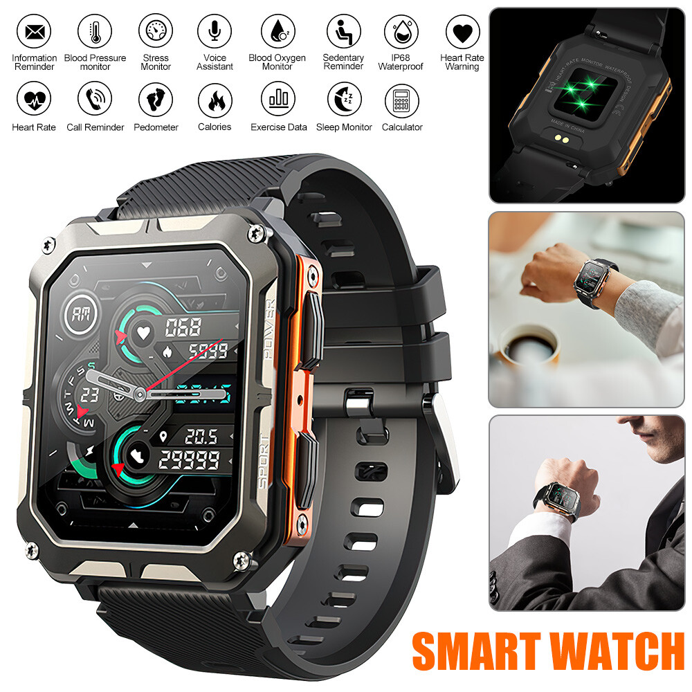 Virtual Agm Fitbit Blood Pressure Smart Sports Watch Waterproof
