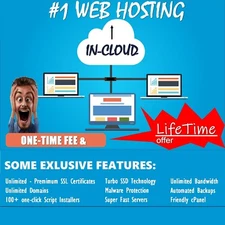Unlimited Cloud Web Hosting, +100 Softaculous, Turbo SSD, Premium SSL - Lifetime