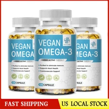 Omega3 Oil Capsules 3x Strength 1200mg EPA DHA Vegan 120 Capsule Joint Support
