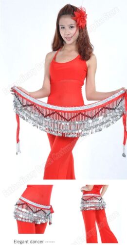Hüftschal Bauchtanz Perlen Münzgürtel Kostümschal Pailletten Chiffon Fransen - Bild 24 von 34