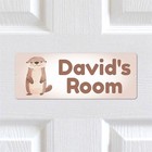 Personalised Any Text Cute Otter METAL Door Sign Kids Bedroom Nursery Boys Girls