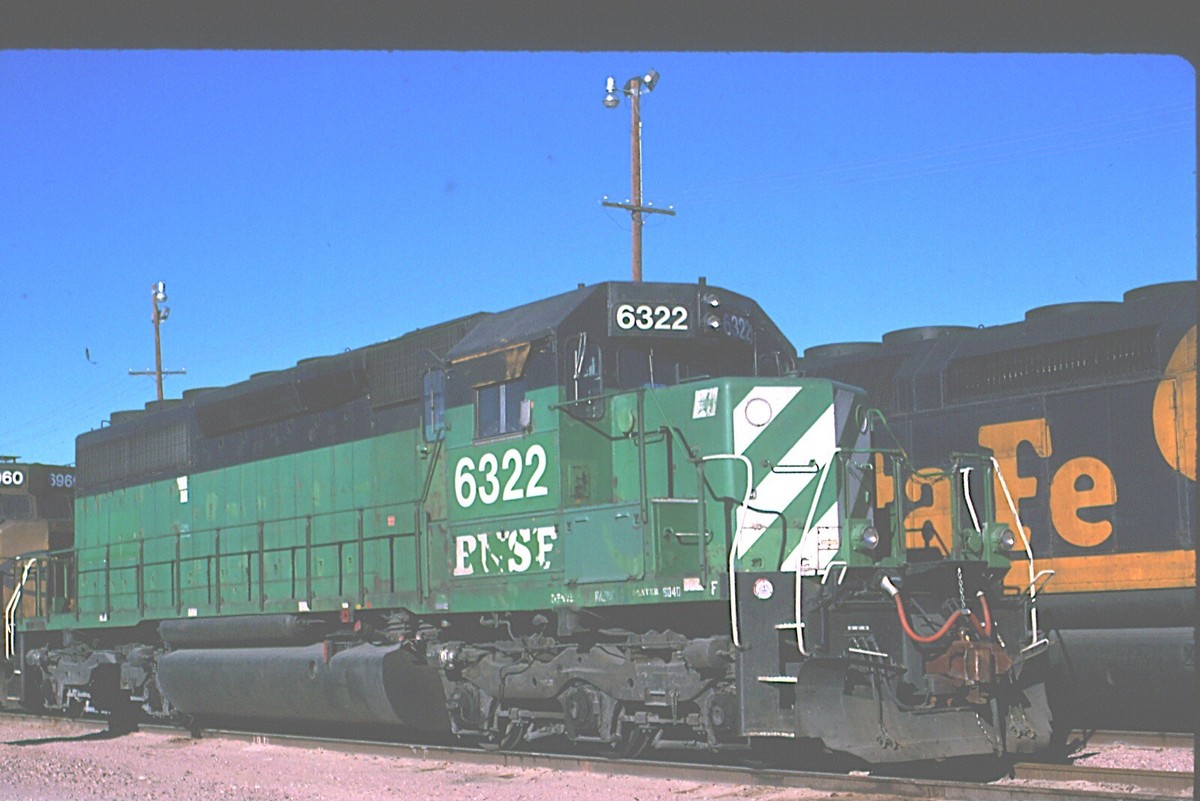 BNSF 6322 SD-40, Barstow, Ca, 01/00; Kodachrome Original | eBay