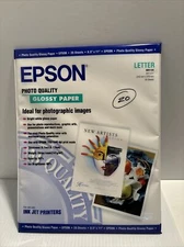 31 sheets Epson Printer Inkjet Photo Quality Glossy Paper 8.5 x 11 (b12)