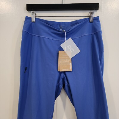Run On Cloud Active Tights Womens Size XL Blue Training Workout NEW