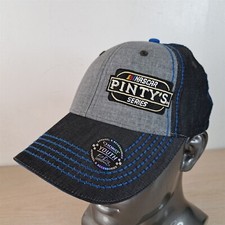 NASCAR PINTY'S SERIES YOUTH ADJUSTABLE STRAPBACK BASEBALL HAT/CAP, GRAY, RACING