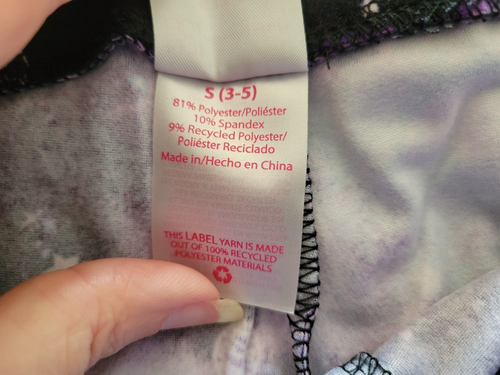 NWT NOBO Juniors Women's S 3/5 Purple Black Space Stars Sueded Ankle Leggings - Picture 6 of 6