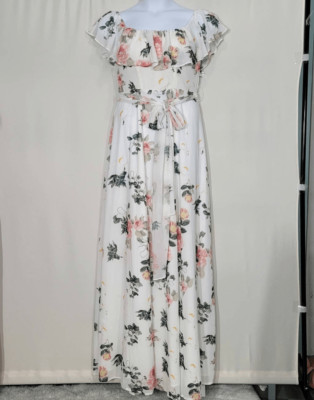Yumi Kim White Floral First Comes Love Carmen Maxi Large