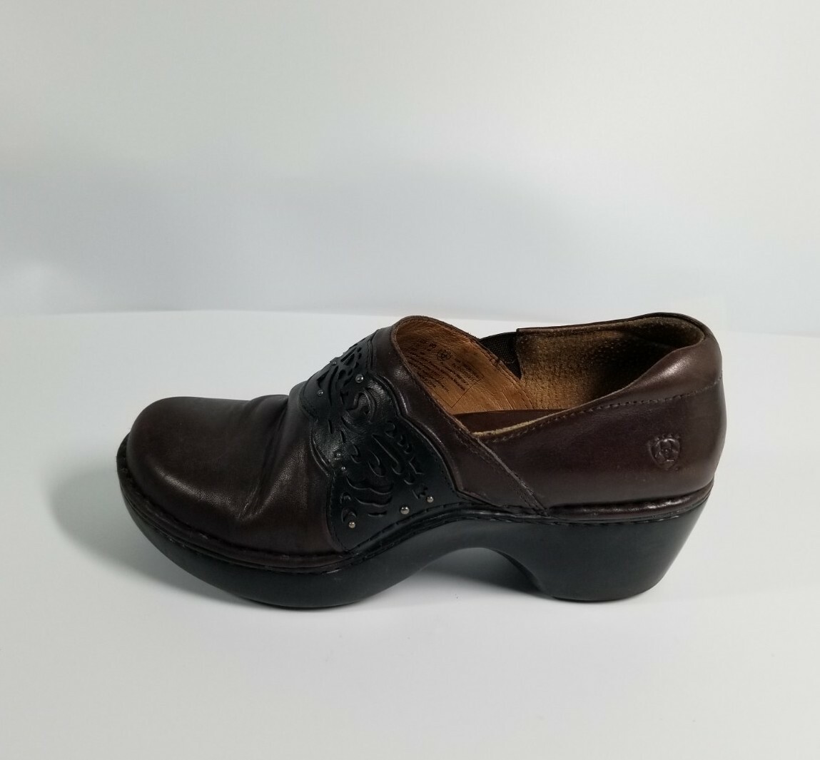 Ariat Tambour Slip On Clogs Shoe Brown 