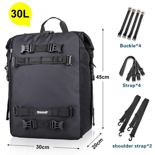Motorcycle Side Bag Waterproof Rear Seat Bag 10L 20L 30L Multi-Function Backpack - Picture 8 of 27