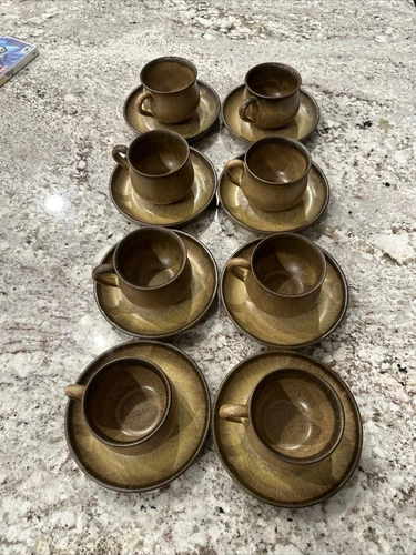 (4) Denby Romany Cups & Saucers