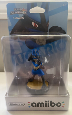 Amiibo Lucario Super Smash Bros Compatible W/Switch, Wii U, & 3DS NEW US Pokemon