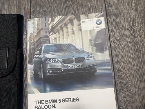 BMW 5 SERIES F10 SALOON OWNERS HANDBOOK USER MANUAL & WALLET SET 2014-2017 LCI M - Picture 2 of 3