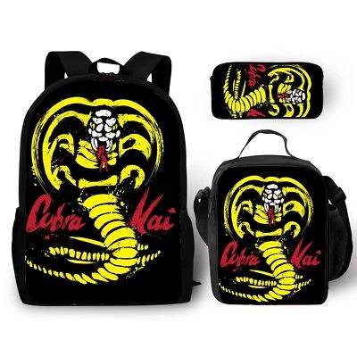 Cobra Kai Karate Backpack set School Rucksack Lunch Bag Pencil Case Pen Bag Gift