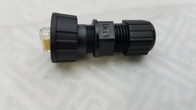 5 (LOT) Black RJ45 Ethernet LAN Network AP Plug Connector Waterproof