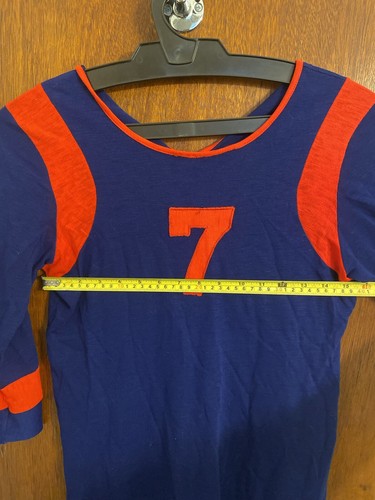VINTAGE JERSEY 3/4 Sleeve Shirt Sports Japanese? #7 Baseball Football Soccer - Picture 6 of 7