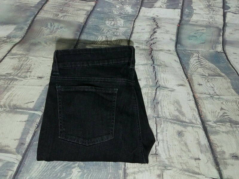 VTG Eileen Fisher Charcoal Grey Organic Cotton Stretch 5 Pocket Jeans 32X31 EUC